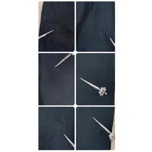 Eileen Fisher Black Flat Front High-Rise Wide Leg Ankle Crop Linen Pants Small - Picture 15 of 16